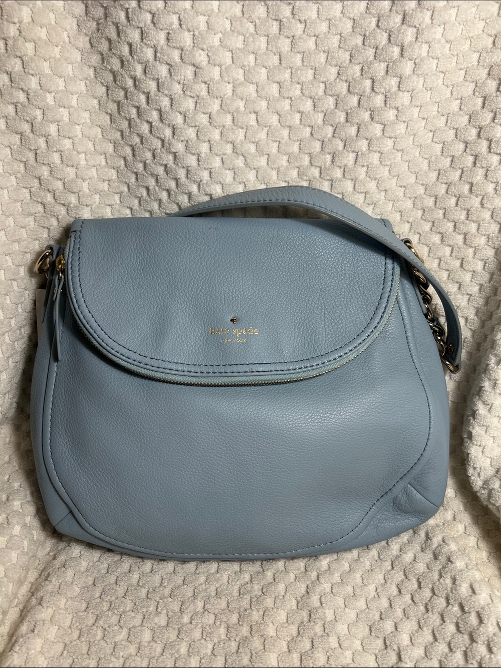 Kate Spade Pebble Light Blue Shoulder Bag